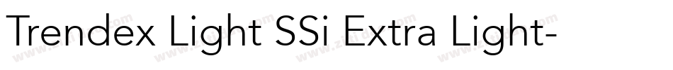 Trendex Light SSi Extra Light字体转换